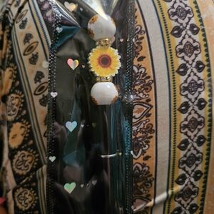 Sunflower Design Pen with Beads